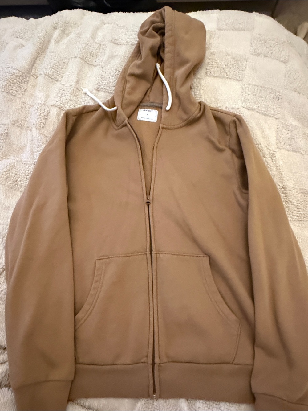 Old Navy Men's Zip Front Hoodie in Camel